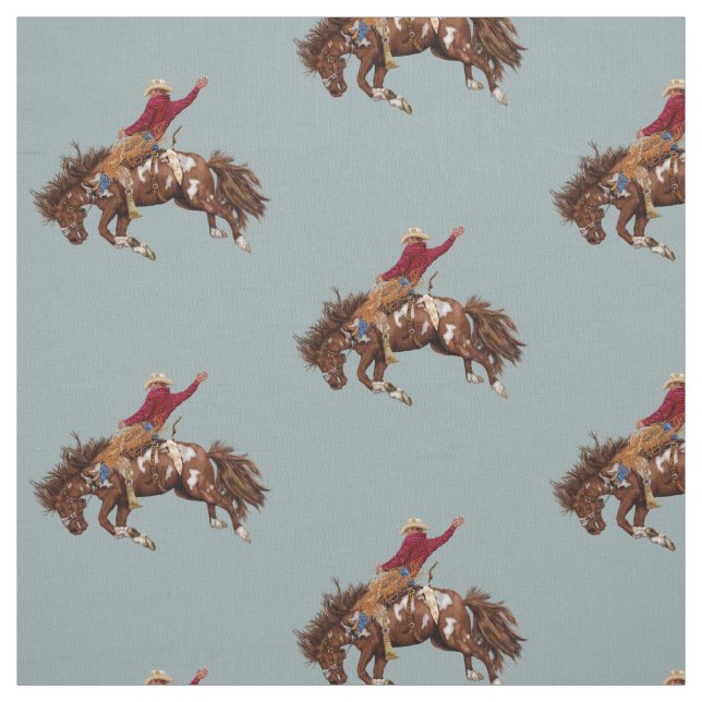 Vintage bronco rider fabric (Swatch)
