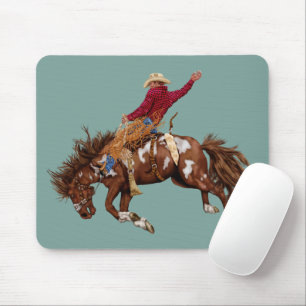 Vintage bronco rider mouse mat