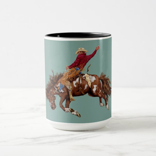 Vintage bronco rider mug (Center)