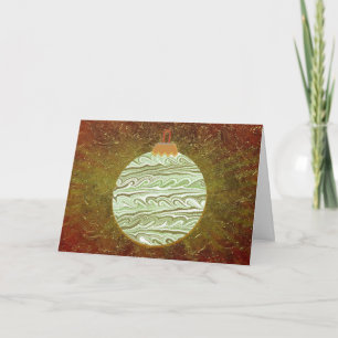 Vintage Bronze Tapestry Ornament Christmas Card