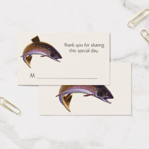 Vintage Brook Trout Fish, Sports Fishing Fisherman