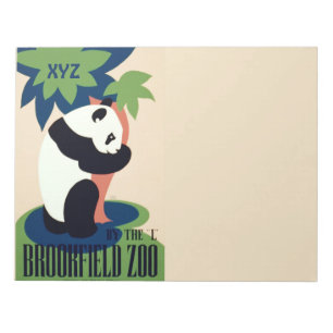 Vintage “Brookfield Zoo” custom monogram notepad