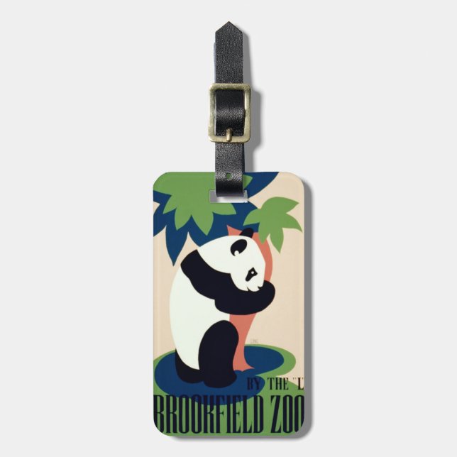 Vintage “Brookfield Zoo” luggage tag (Front Vertical)