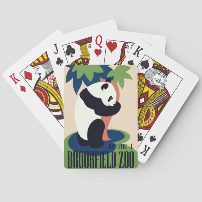 Vintage “Brookfield Zoo” playing cards (Back)