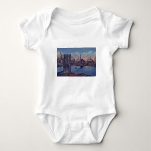 Vintage Brooklyn Bridge Baby Bodysuit