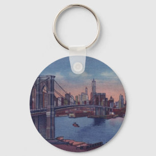 Vintage Brooklyn Bridge Key Ring
