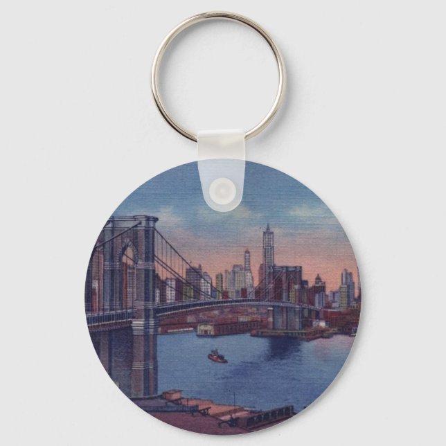 Vintage Brooklyn Bridge Key Ring (Front)