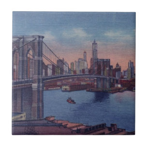 Vintage Brooklyn Bridge Tile