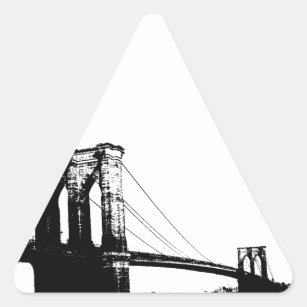 Vintage Brooklyn Bridge Triangle Sticker