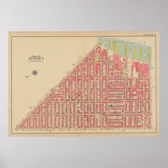 Vintage Brooklyn Map | George Washington Bromley Poster (Front)