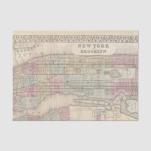 Vintage Brooklyn Map Tissue Paper