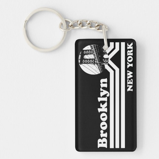 Vintage Brooklyn New York Key Ring (Front)