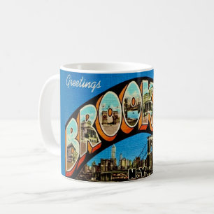 Vintage Brooklyn NY Greeting Coffee Mug