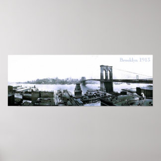 Vintage Brooklyn NYC 1913 Poster