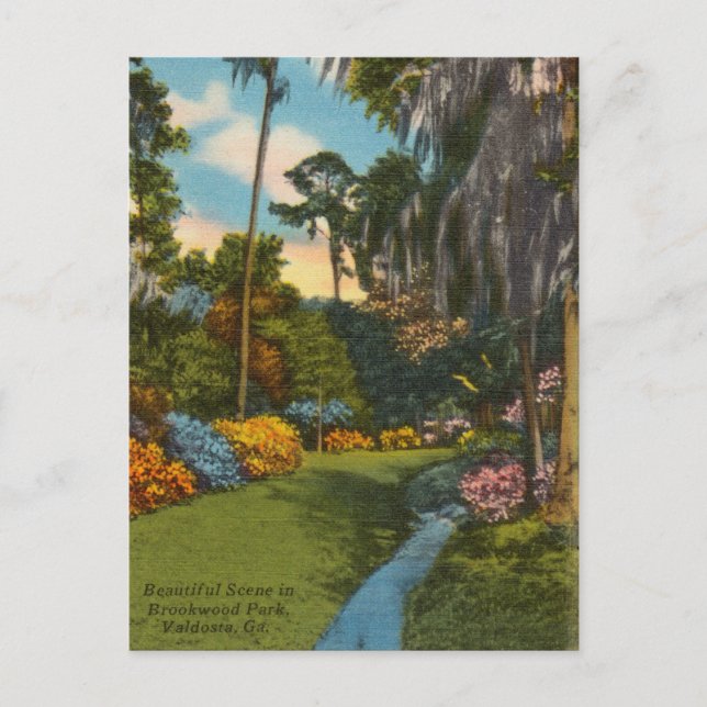 Vintage Brookwood Park, Valdosta Georgia Postcard (Front)