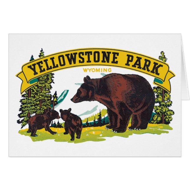 Vintage Brown Bears in Yellowstone National Park (Front Horizontal)