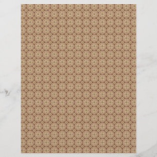 Vintage Brown Circles Scrapbook Paper Pages