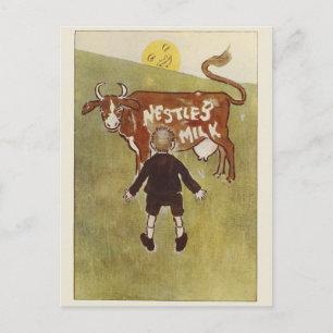 Vintage Brown Cow Nestle's Milk Postcard