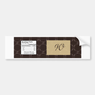 Vintage Brown/Creme Wedding Water Bottle Label