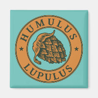 Vintage Brown Dark Green Hop Beer Ink Art Style
