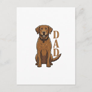 Vintage Brown Dog Dad Shirt Design_1 Postcard