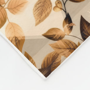 Vintage Brown Floral Botanical Throw Blanket – Ele
