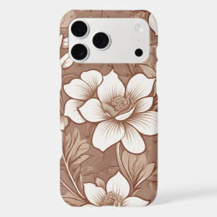 Vintage Brown Floral Rose Pattern Apple iPhone 17
