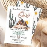 Vintage Brown How The West was One 1st Birthday Invitation<br><div class="desc">Vintage Brown How The West was One 1st Birthday Invitation Cute boy's western themed first birthday invitation featuring a cactus desert landscape, rope style word one, and hand drawn horseshoe. This wild west boy's 1st birthday invitation is ideal for a western themed first birthday party. Same design also available with...</div>
