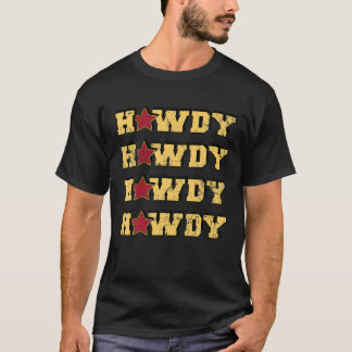 Vintage Brown Howdy Rodeo Western Country Texas Lo T-Shirt