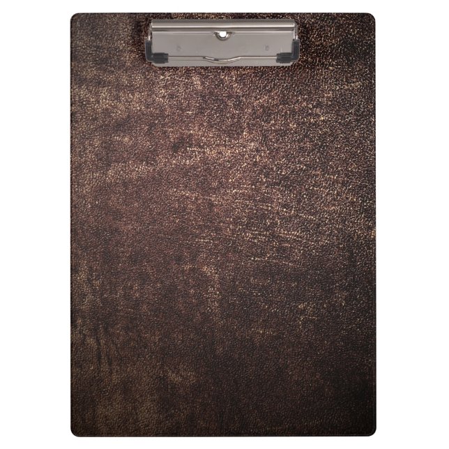 Vintage brown leather  clipboard (Front)
