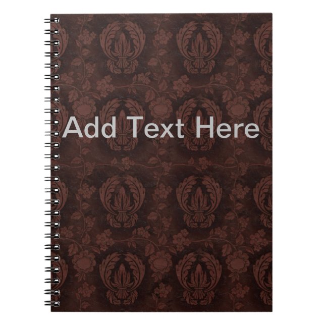 Vintage Brown Leather Design Photo Notebook (Front)