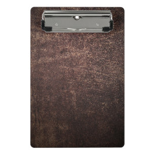 Vintage brown leather  mini clipboard