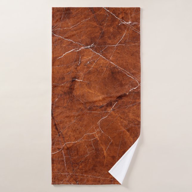 Vintage brown marble texture bath towel (Bath Towel)