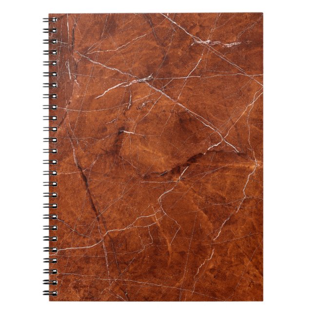 Vintage brown marble texture notebook (Front)