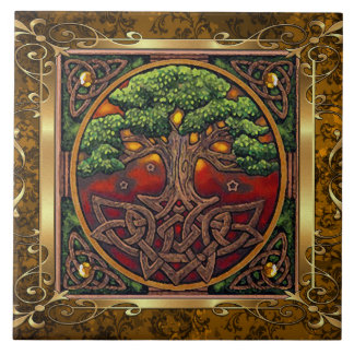 Vintage Brown Mediaeval Witchcraft Ritual Offering Tile