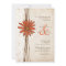 Vintage Brown & Orange Daisy Wedding Invitation