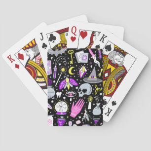 Vintage brown-orange tartan plaid. playing cards