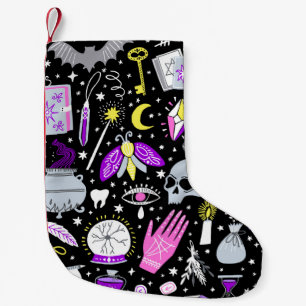 Vintage brown-orange tartan plaid. small christmas stocking