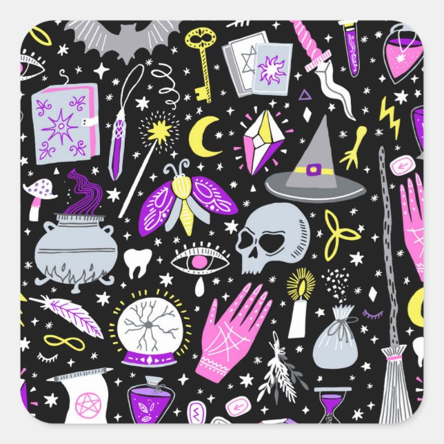 Vintage brown-orange tartan plaid. square sticker (Front)