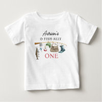 Vintage Brown Rod O-Fish-Ally One 1st Birthday 