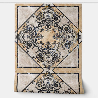 Vintage Brown Sepia Ornate Tile 4 Wallpaper
