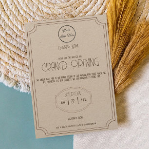 vintage brown versatile boutique business event invitation