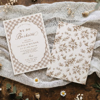 Vintage Brown We Do BBQ Barbecue Engagement Party