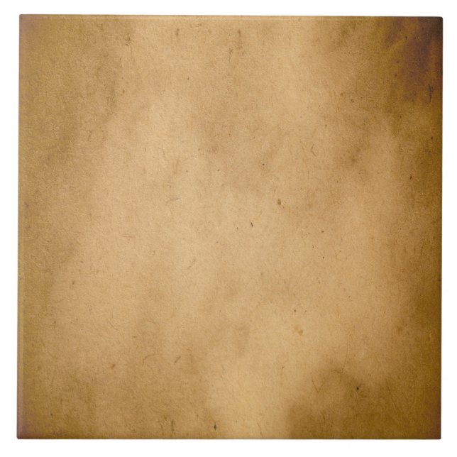 Vintage Brown Yellow Paper Parchment Background Tile (Front)