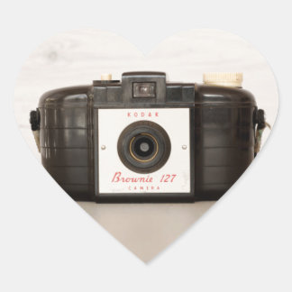 Vintage Brownie 127 Camera Heart Sticker