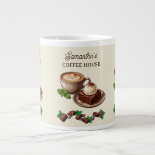 Vintage Brownie and Berry Bakery Branding Large Coffee Mug