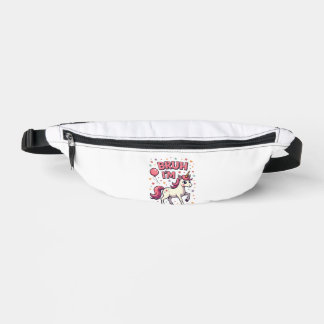 Vintage Bruh I'm 8 Unicorn Birthday Party Cute Ret Bum Bags