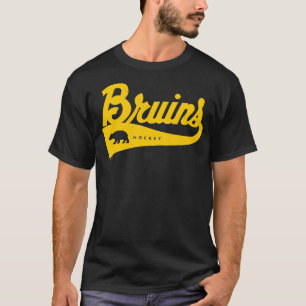 Vintage Bruins Hockey Script Yellow 2 T-Shirt