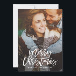 Vintage Brush EDITABLE COLOR Holiday Photo Card<br><div class="desc">Celebrate the season with this modern and stylish holiday card from Berry Berry Sweet. Matching items and more design options are available at our store: www.berryberrysweet.com. Background colour can be customised online to best match your photo!</div>