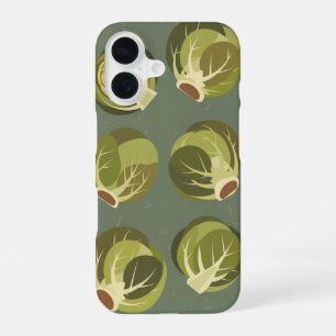 Vintage Brussels Sprouts Pattern iPhone 16 Case